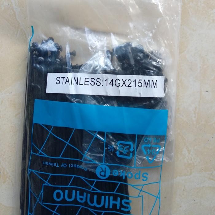 Best seller Ruji Jari Jari Spoke 20 plus 451 Shimano isi 72 biji hitam Terlaris