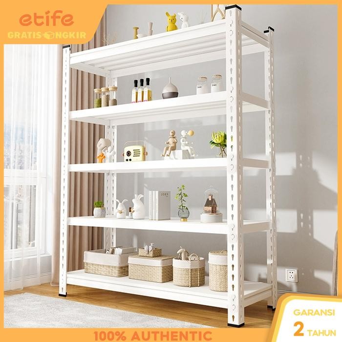 Etife Rak Besi / Rak Besi Rakit Tanpa Baut / Rak Besi Bertingkat / Rak Besi 5 Susun / RakGudang /