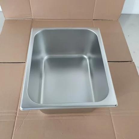 Wajan Baskom Kotak Segi Peggorengan Kentang Chicken Stainless Steel 26x16x10cm *