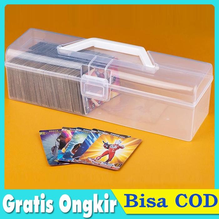 Kotak Penyimpanan Obat Dengan Tutup Plastik Panjang Card Organizer Box *