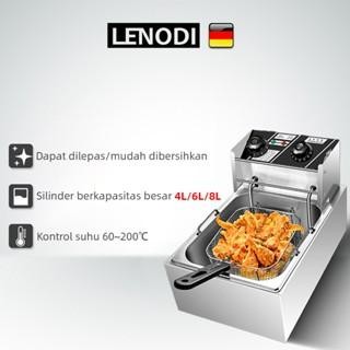 LENODI Penggoreng Listrik, Penggorengan Dalam, Multifungsi, Kental, Kapasitas Besar, Ayam Goreng,