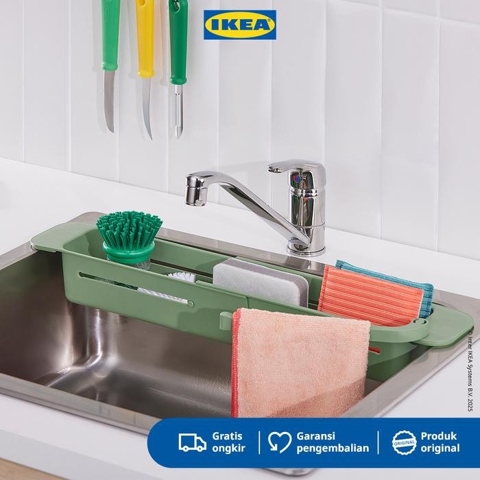 IKEA SKOLAST Wadah Bak Cuci Piring Serbaguna Dapat Dipeanjang Plastik *