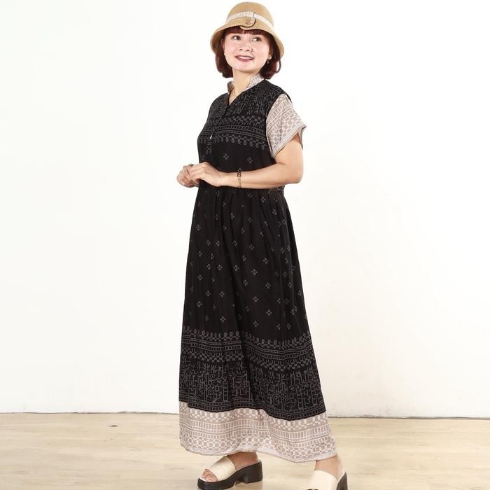 Daster Kerah Shanghai /Daster Kancing Depan/Daster Murah Rayon Wanita Bumil Panjang Busui Motif