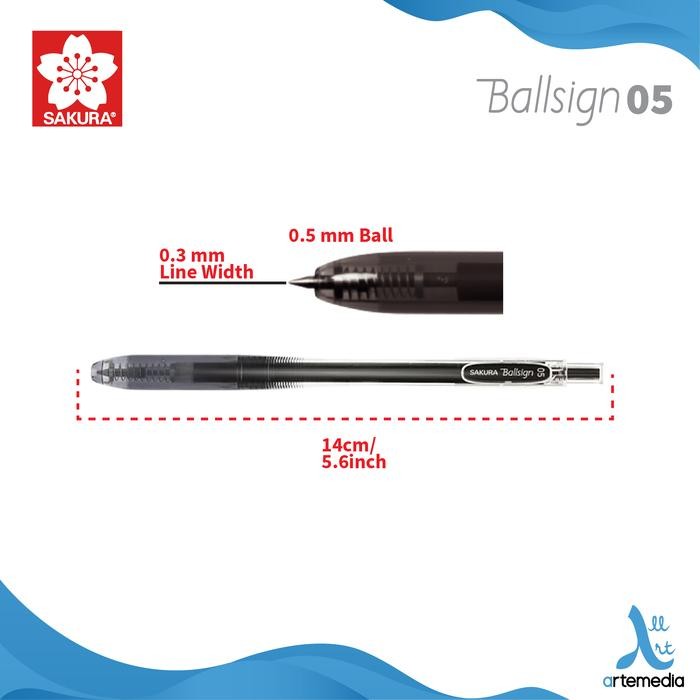 

Kenko Stationary - Pulpen Warna Sakura Ballsign Knock Retractable Gel Pen Bolpen