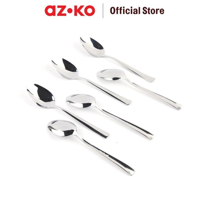 7ZRO Azko Delicia Set Sendok Teh 6 Pcs Et-1062 Tea Spoon Food Grade Sendok Pengaduk Minuman