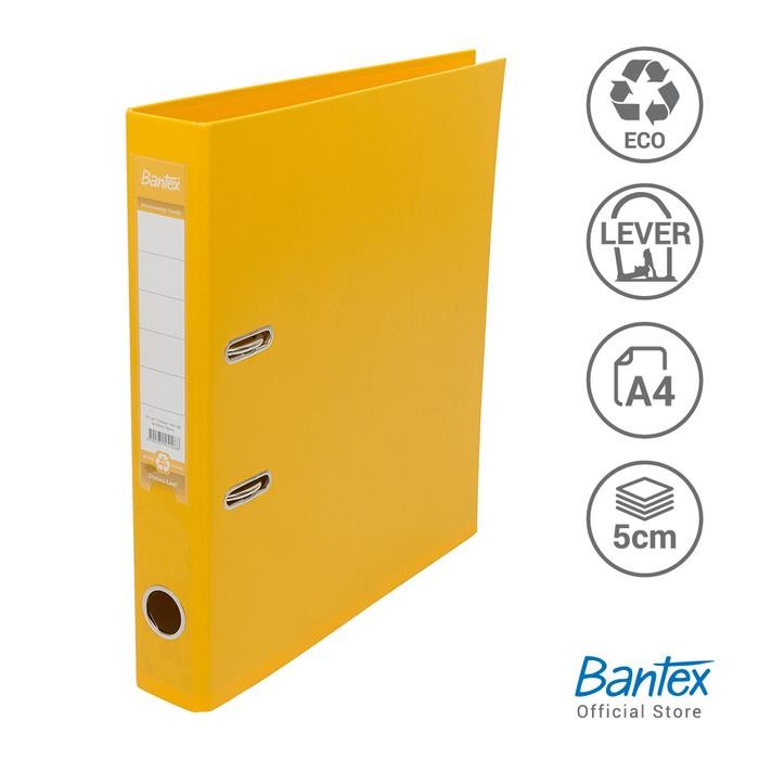 

Bantex Lever Arch File Ordner Plastic A4 5Cm Yellow #1451 06