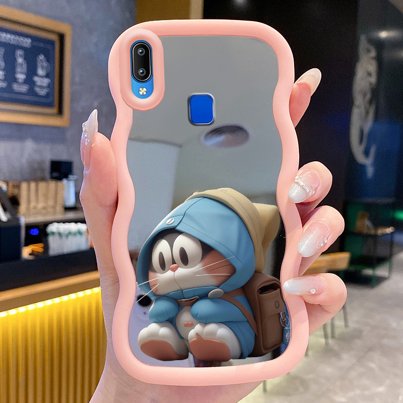 Casing Untuk VIVO Y91 Y91i Y93 Y95 Case Casing Pola Kucing biru Kasing HP Kesing Silikon Softcase Ma