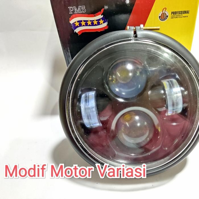 Lampu Depan Daymaker Bulat Harley Led W175 Cb Tiger Scorpio