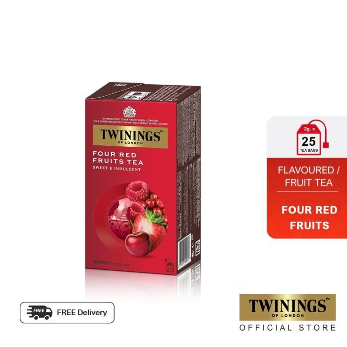 

Twinings Teh Celup Four Red Fruits Flavoured Tea 25X2Gr Pasti Diskon
