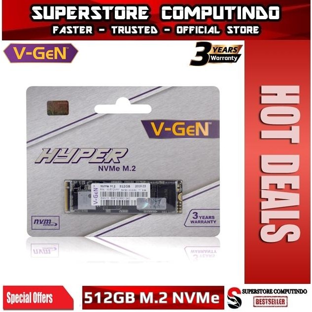 SSD V-Gen 512GB Hyper M.2 NVMe / SSD VGen 512GB NVMe M.2
