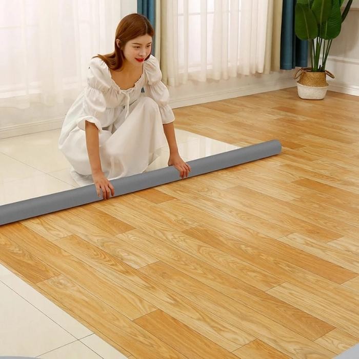 SRIY Karpet Lantai Vinyl Korea Aesthetic Kualitas Premium Tebal Lebar 2 Meter Anti Licin