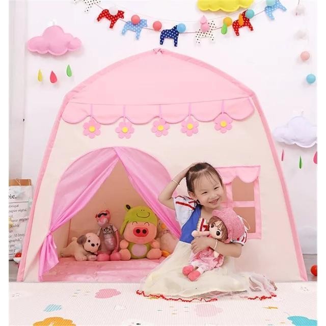 Tenda Camping Anak 2 3 4 Orang Mainan Rumah Rumahan Castle Princess Jumbo Jendela Pintu