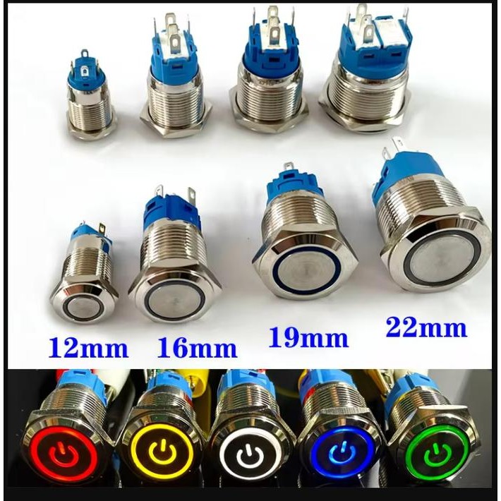 WATERPROOF METAL PUSH BUTTON LED