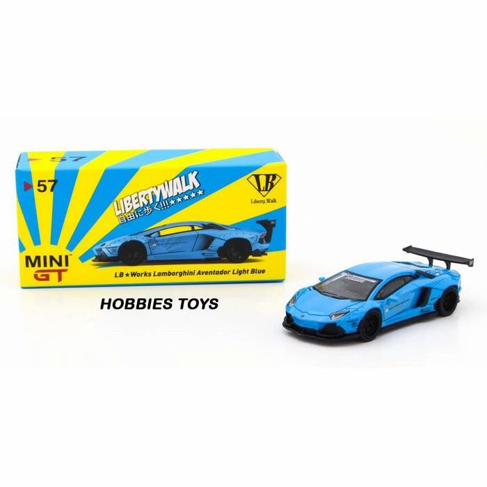 Mini GT 57 LB Works Lamborghini Aventador Light Blue