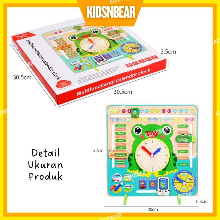 Mainan Edukasi - Gambar Hewan Edukasi Anak - Jam Dinding Edukasi Anak - Mainan Papan Edukasi Waktu