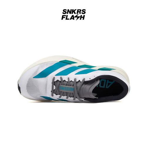 ADIDAS ADIZERO EVO SL WHITE PURE TEAL Sepatu Lari Pria - JS4487 - Size 40