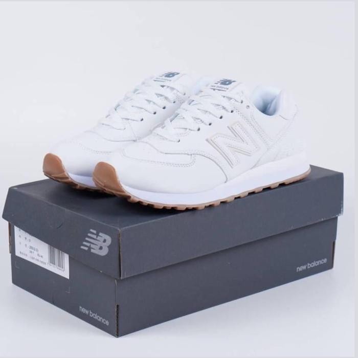 Sepatu Nb New Balance 574 Leather White Gum