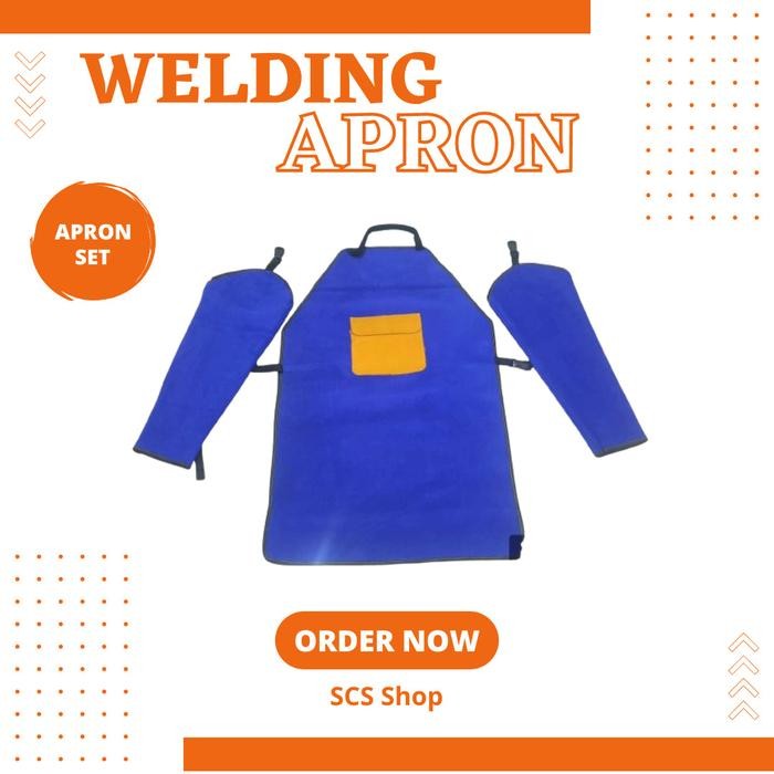 BAJU SAFETY LAS / APRON LENGAN LAS / CELEMEK LAS KULIT