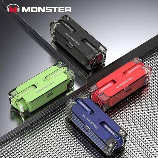 MONSTER XKT08 TWS BLUETOOTH HEADSET EARPHONE WIRELESS HEADPHONES ORIGINAL TERLARIS