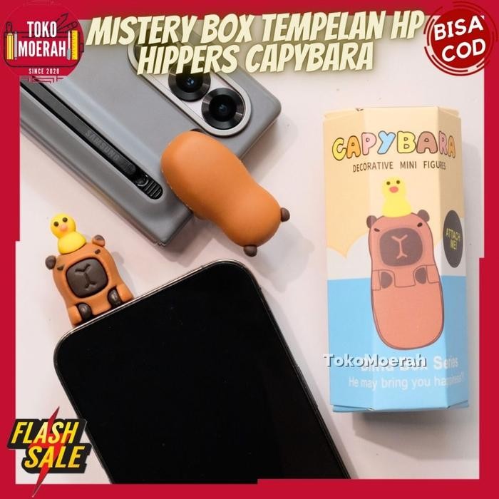 (Allthebest) MISTERI BOX HIPPERS CAPYBARA LUCU UNIK MYSTERY BOX TEMPELAN HANDPHONE CAPYBARA IMUT