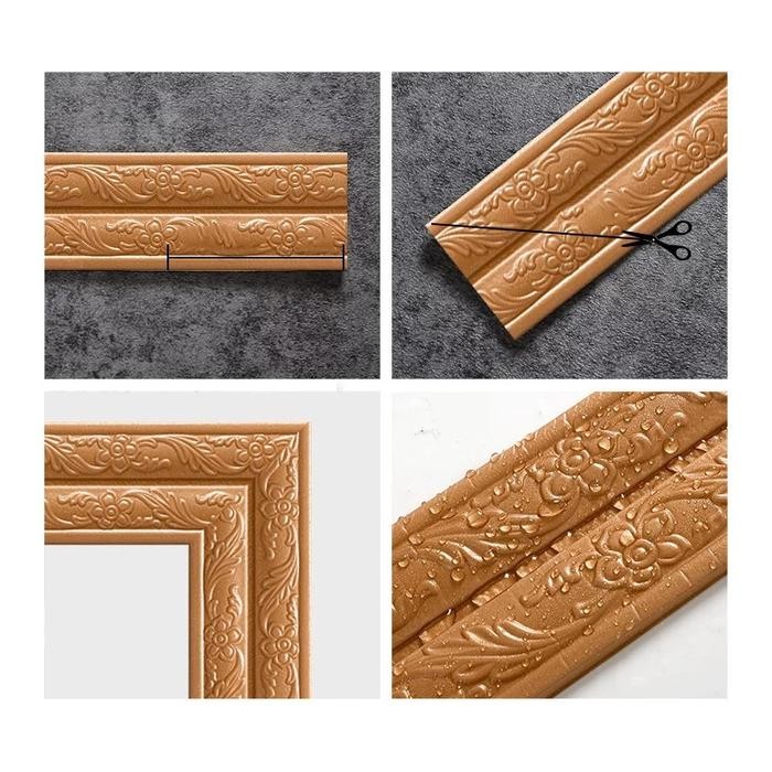 HP724 FOYE Wallpaper Foam 3D List Stiker Dinding Atas Wall Sticker Lis