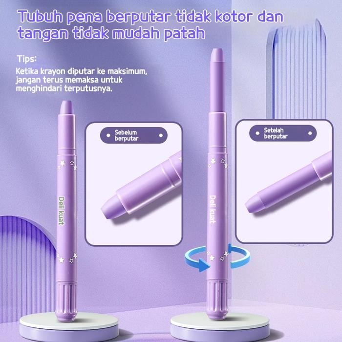 

Hadiah Gratis-Grasp Crayon Set 48/36 Warna Mata Sedang Silky Crayon Water Soluble Crayons Krayon