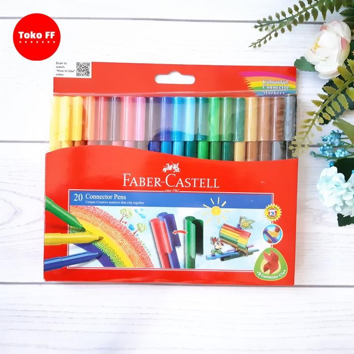 

Spidol Warna Conector Pen Faber Castell 20 Warna