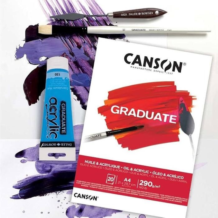 

canson graduate oil & acrylic pad 290gsm 20 lembar
