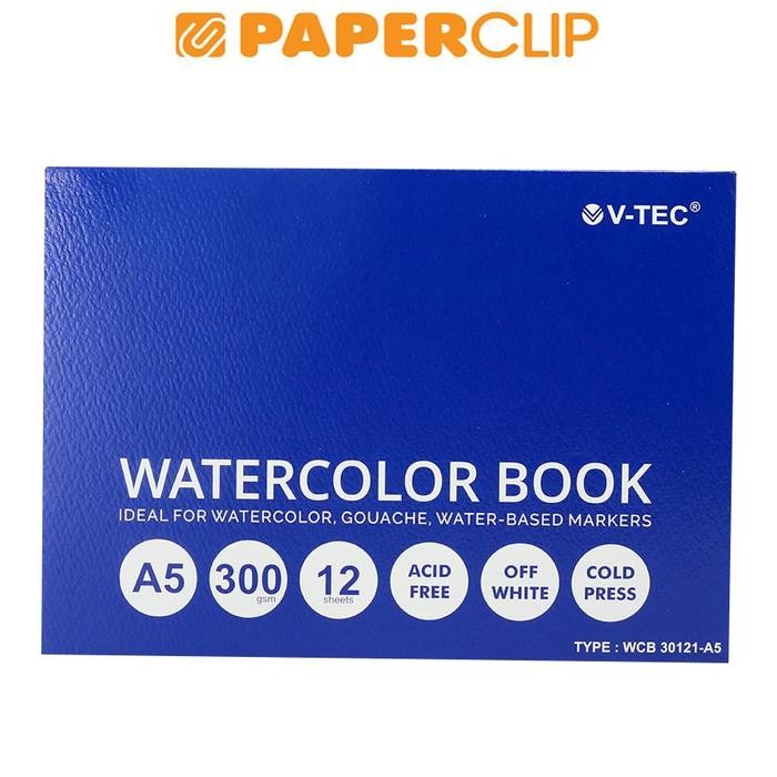 

WATERCOLOR BOOK V-TEC 30121 A5 300GSM 12S