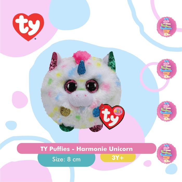 TY Puffies Harmonie Unicorn - Boneka Unicorn Anak