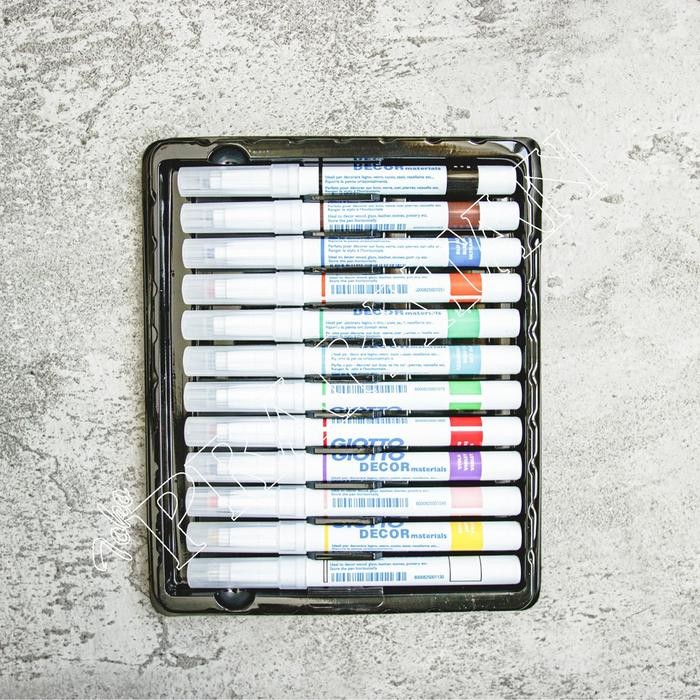 

Giotto Decor Materials set 12 Colour / Multisurfaces Art Markers