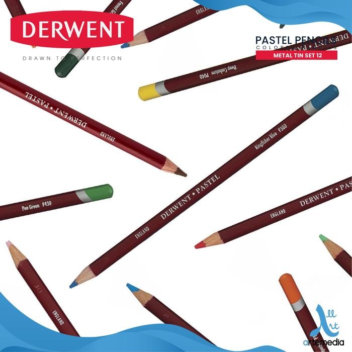 

Pensil Warna Derwent Pastel 12 Pencil Color Metal Tin Set