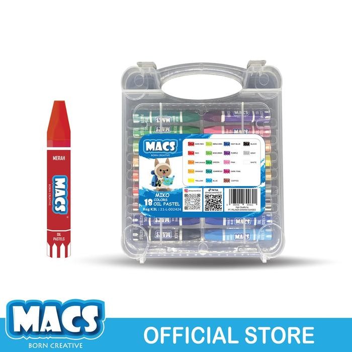

MACS 18 Warna Crayon Oil Pastel Colors