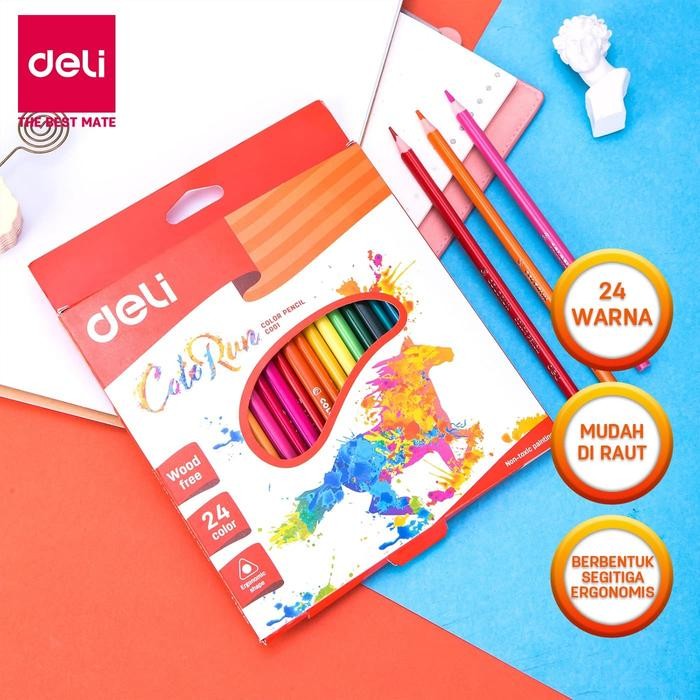 

Deli EC00120 Pensil Warna Bright 24C