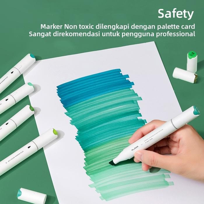 

Nusign Sketch Marker / Spidol Sketsa Dual Tip Non Toxic NS736