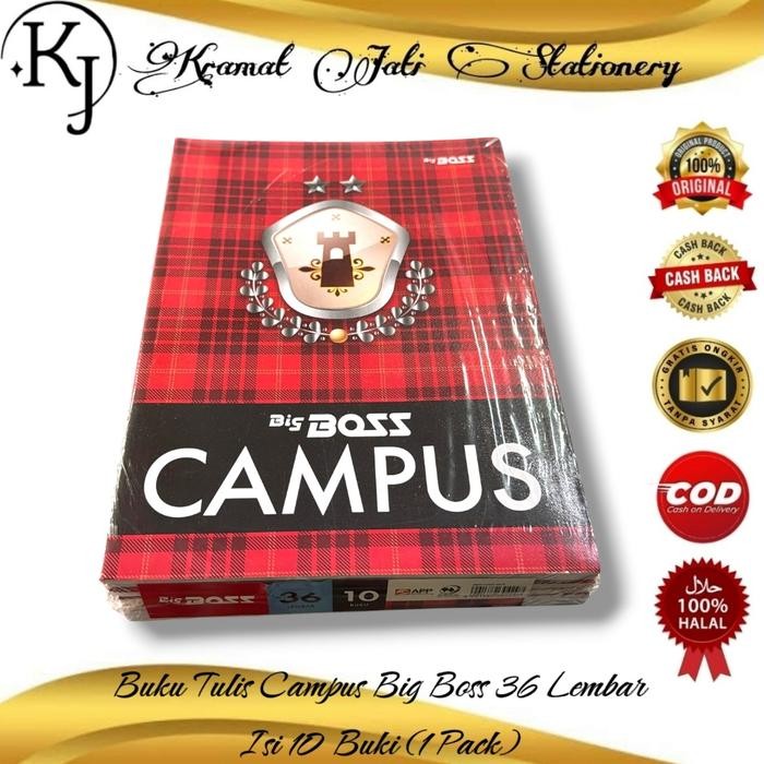 

TUMI Buku Tulis Panjang/Buku Tulis Besar Campus Big Boss 36 Lembar Isi 10 Buku (1 Pack)