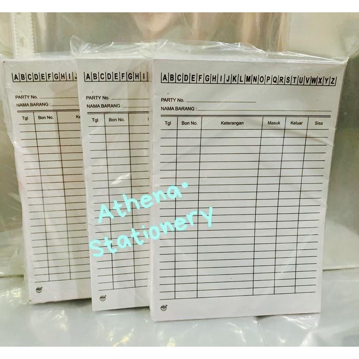 

TUMI Kartu Stock Barang Kecil/ A5-Putih