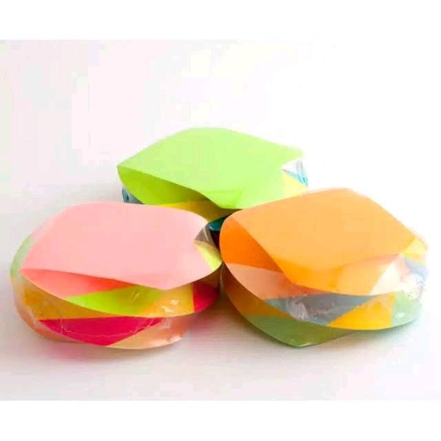 

I77W 1 Buah 500 Lembar Memo Notes Putar Warna Kertas Memo Berwarna Warni. Ukuran 85Mm X