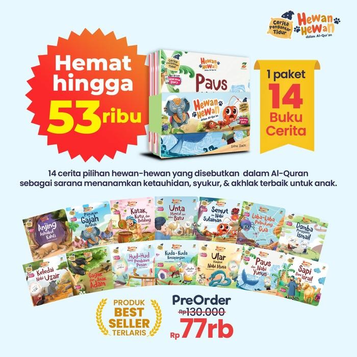 

Cerita Pengantar Tidur : Hewan hewan dalam Al quran (Isi 14 Buku)