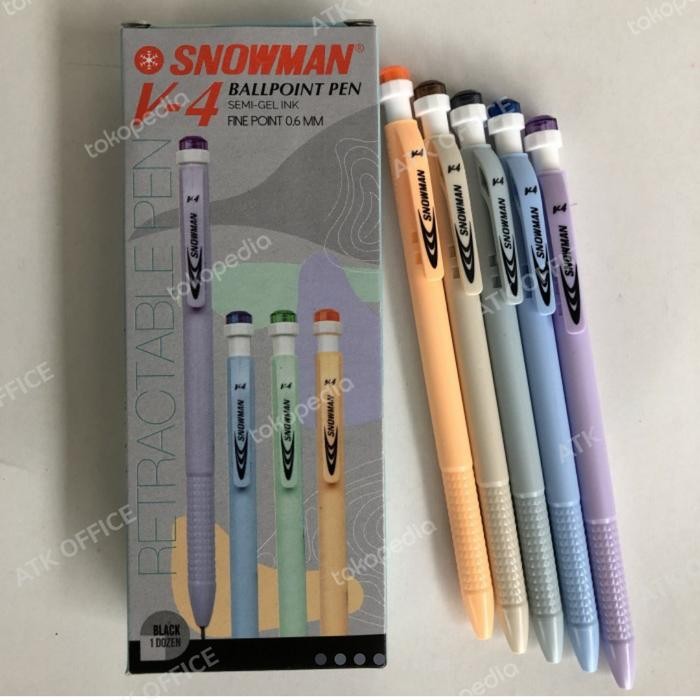 

I77W Pulpen Snowman V4 Ballpoint Sedus(12Pcs)