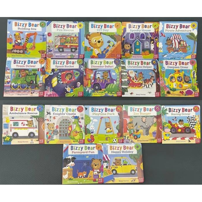 

Bizzy Bear Book Series Sliders Push Pull Board Books Hard Book Bahasa Inggris (scan QR code baca