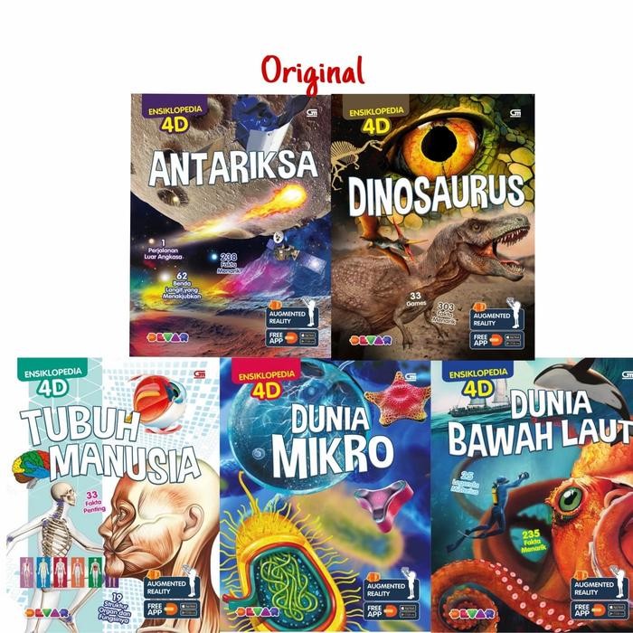 

Ensiklopedia Anak 4D Antariksa Dinosaurus Tubuh Manusia Dunia Dll