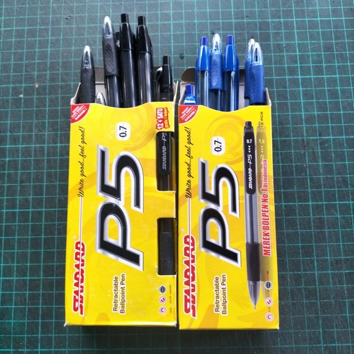 

I77W Pulpen Standard P5 0.7 Hitam Dan Biru