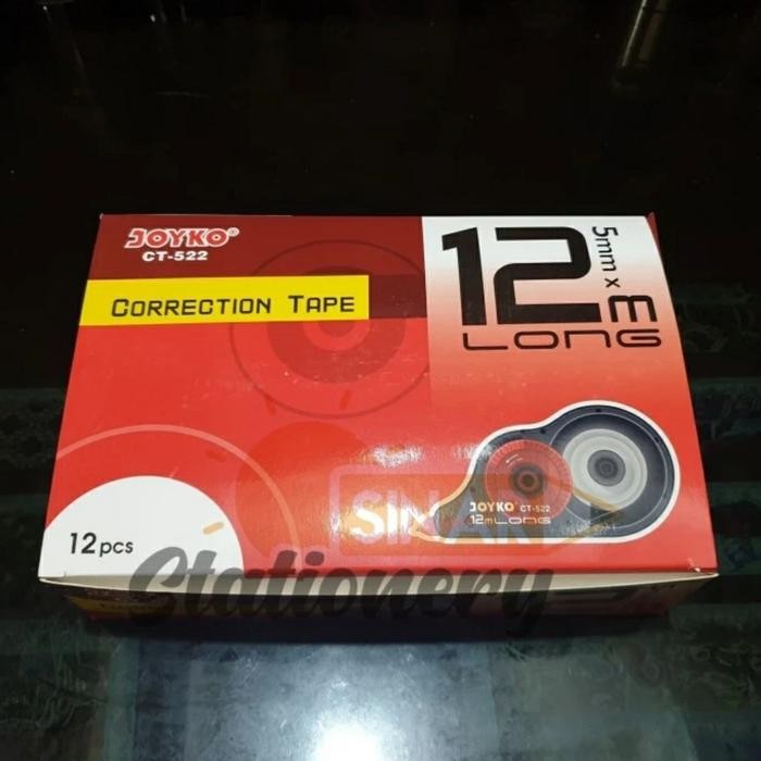 

I77W Correction Tape Ct 522 Joyko 1Pak Isi 12Pc