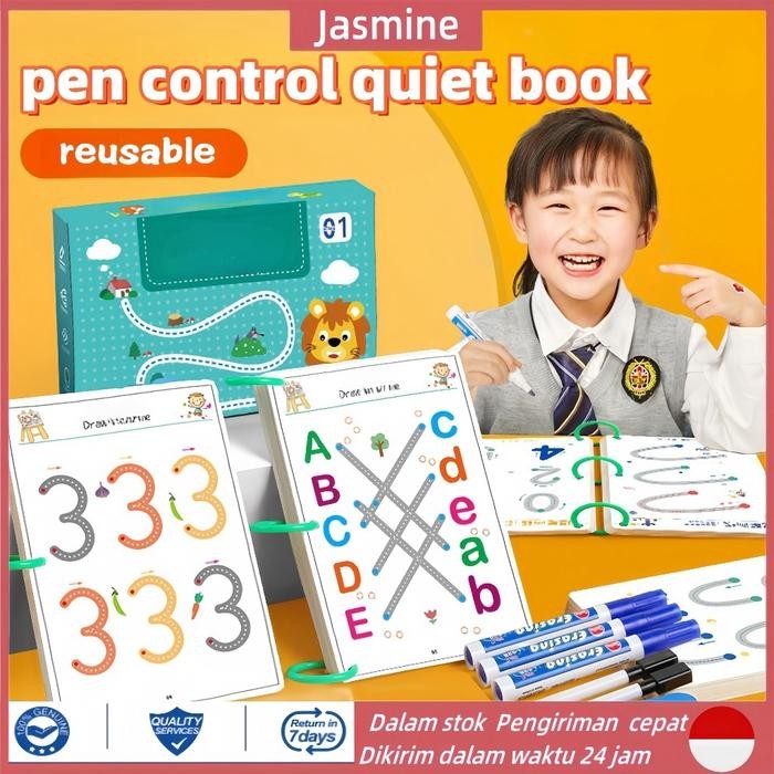 

Magical Tracing Workbook ReusableDot To Dot Wipe And Clean Book Dapat Dihapus Mainan Edukasi