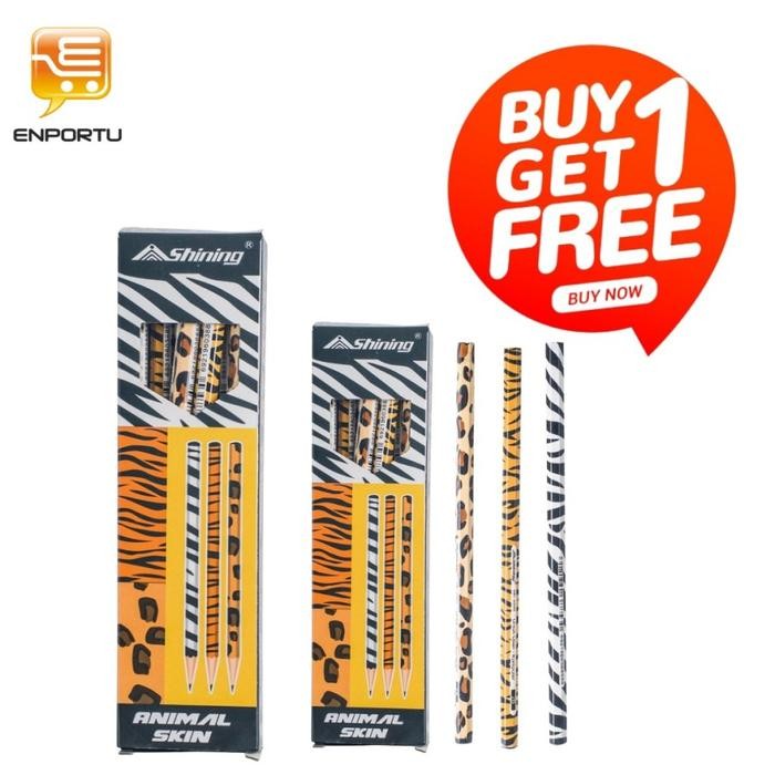 

X689 Buy 1 Get 1 Shining Pensil 2B Animal Skin - Sb-2200 (24 Pc)