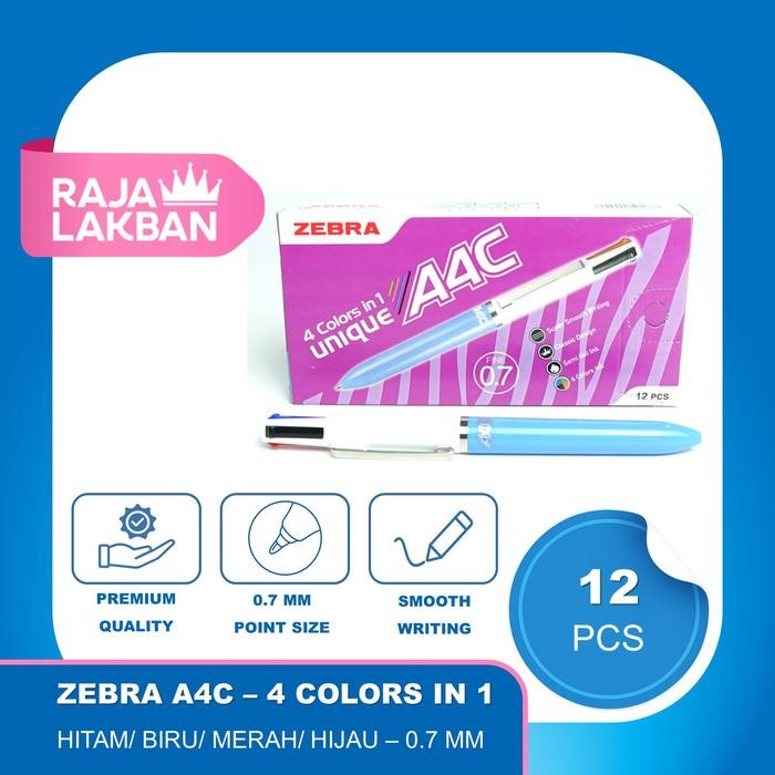 

X689 Pulpen Zebra A4C Multifunction Pen - 12 Pcs