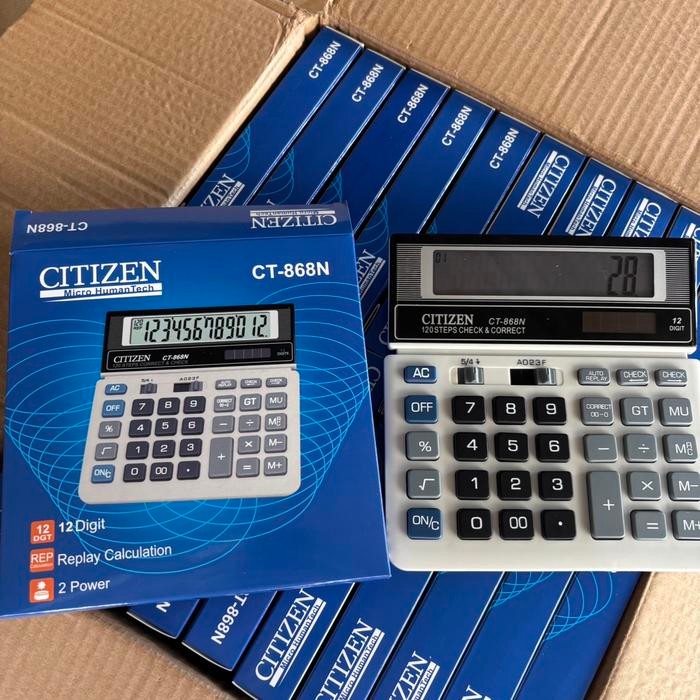 

X689 Kalkulator Check Citizen Sdc 868L 12 Digit Free Baterai - Dual 2 Power