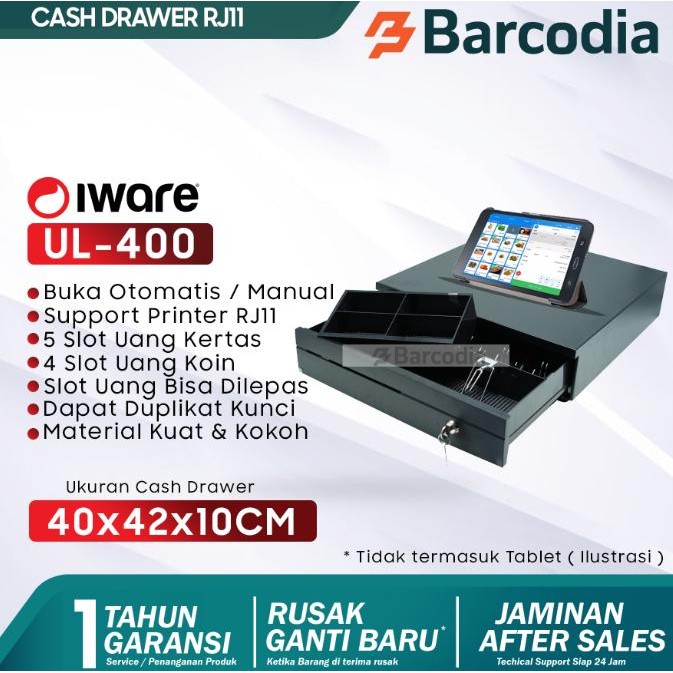 

X689 Cash Drawer Laci Uang Kasir Iware Ul 400 Koneksi Rj11