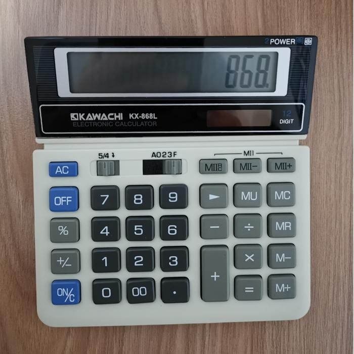 

X689 Kawachi Kalkulator / Calculator Elektronik 12 Digit Kx-868 L